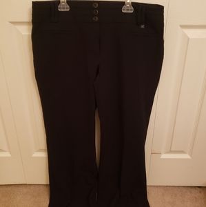 3/$25 Reitmans black crop/petite wide leg dress pants, mid-rise size 12p